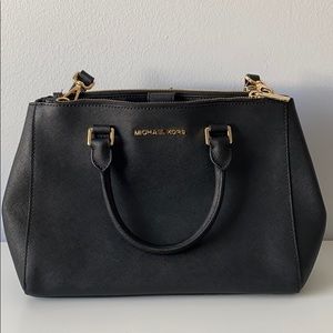 Michael Kors Black Saffiano Leather Handbag